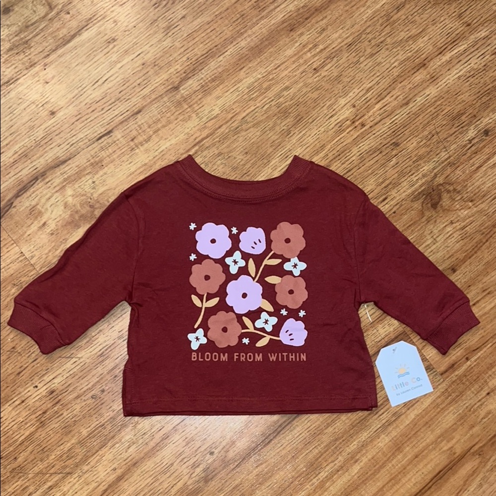 Little Co. by Lauren Conrad Organic Cottton Maroon Top